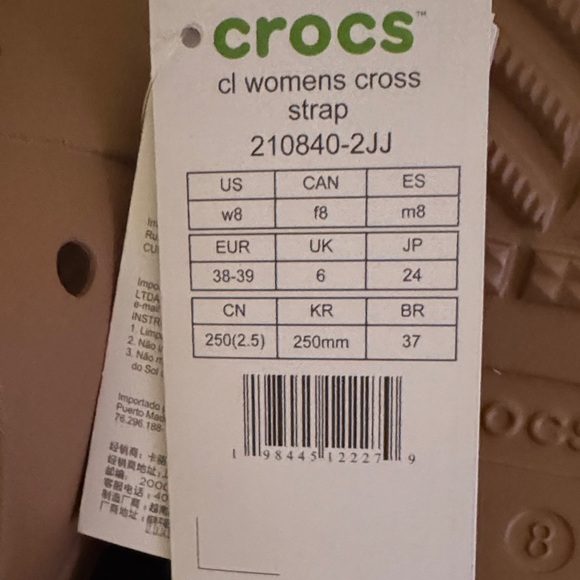 CROCS Women's Tan Cross Sandals - Picture 3 of 4
